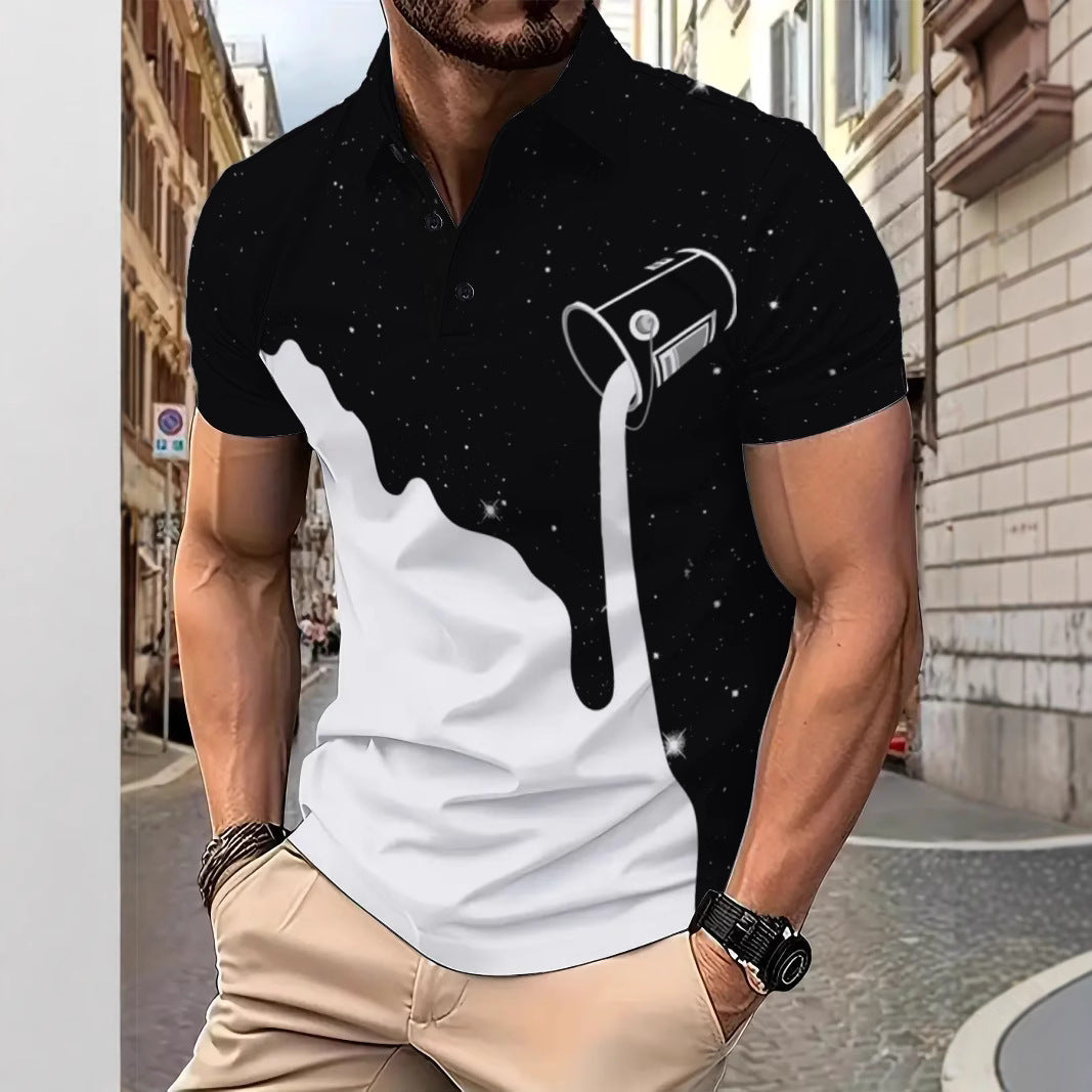 Herren Poloshirt mit coolem Grafikdesign Berlin Style - BerlinGlamour