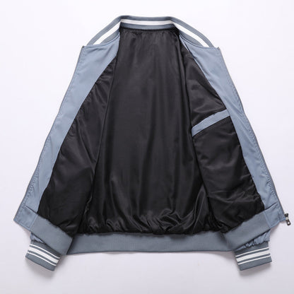 Herren Freizeitjacke Moderner Kragen Stylish Schwarz