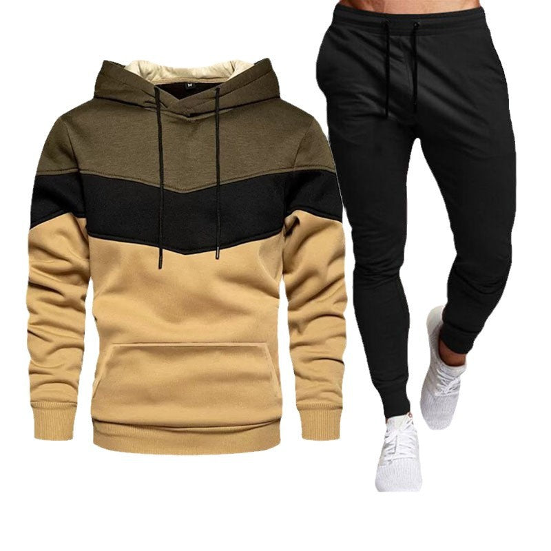 Herren Sport-Outfit Sweatshirt Jogginghose Set Sportlich
