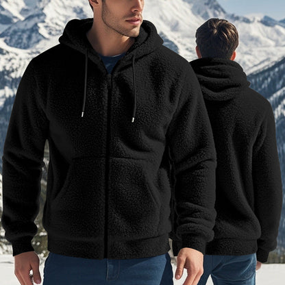 Herren Fleecejacke Warm mit Reißverschluss Hochkragen