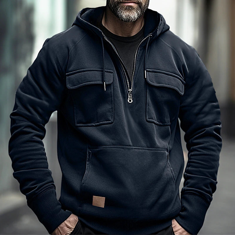 Herren Kapuzenpullover Funktional mit Taschen Sportlich