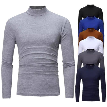 Weicher Herren Rollkragenpullover Jersey Modern
