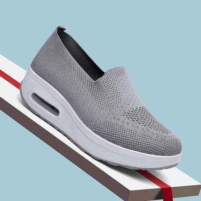 Damen Sneaker Slip-On Komfort Schuhe mit Luftdämpfung