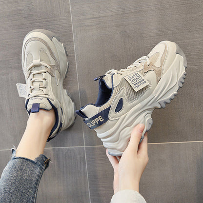Damen Sneaker Sportlich Chunky atmungsaktiv Rutschfest