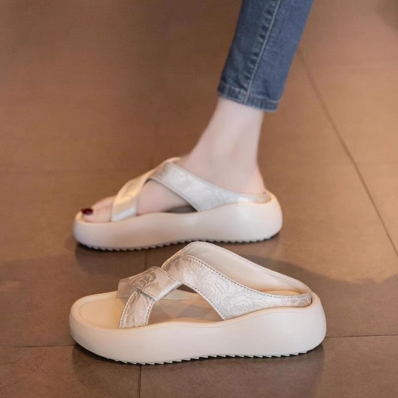 Damen Sandaletten Bequem Riemchen Schuhe Komfortabel Sommer
