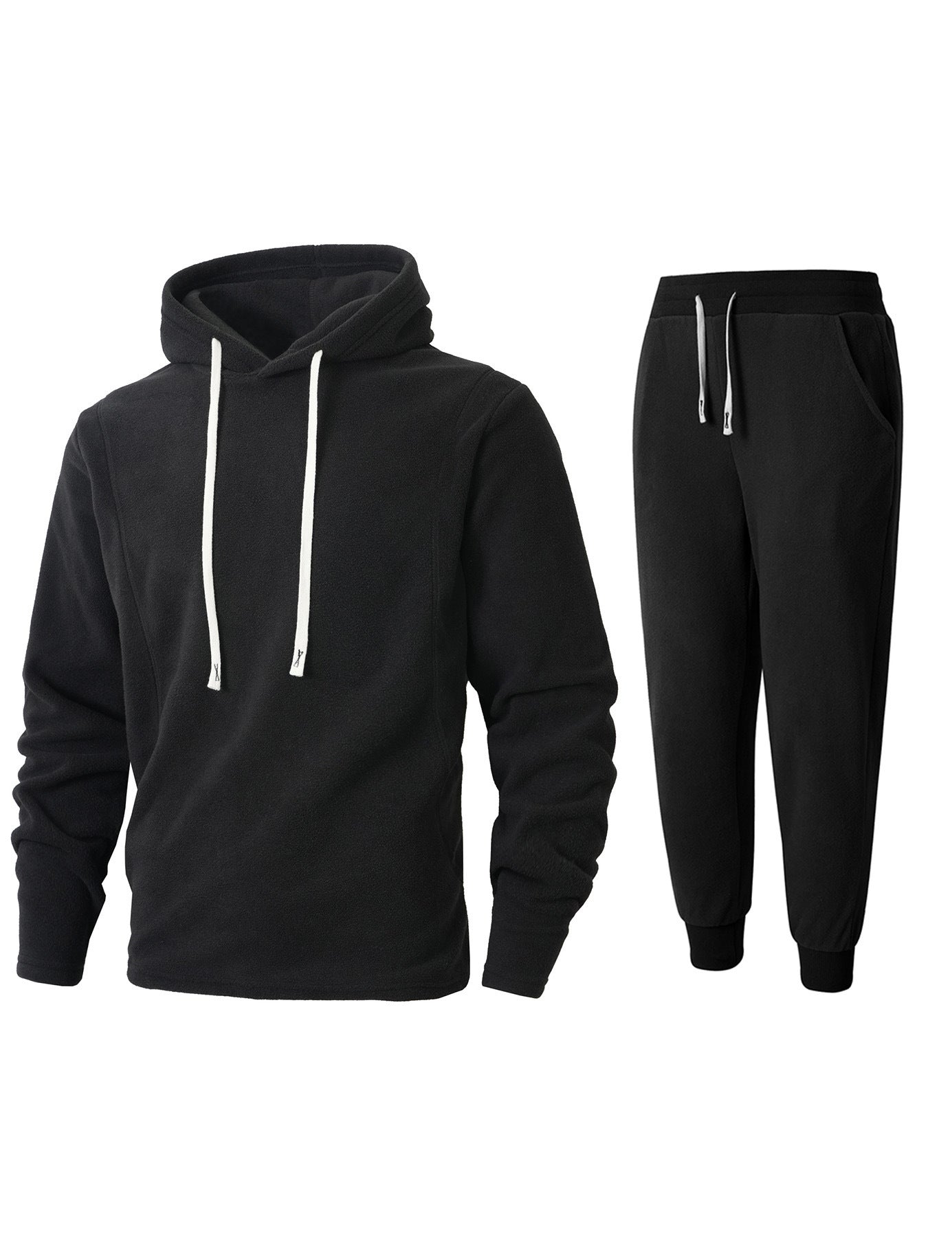 Herren Sportanzug Fleece Kapuzenpullover Jogginghose Set