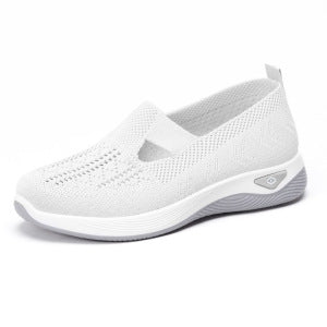 Damen Sneaker Bequem Luftig Strick Optik