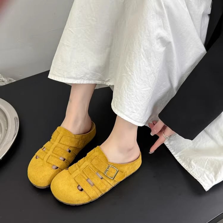 Damen Clogs Weich Bequem Riemendesign Modern