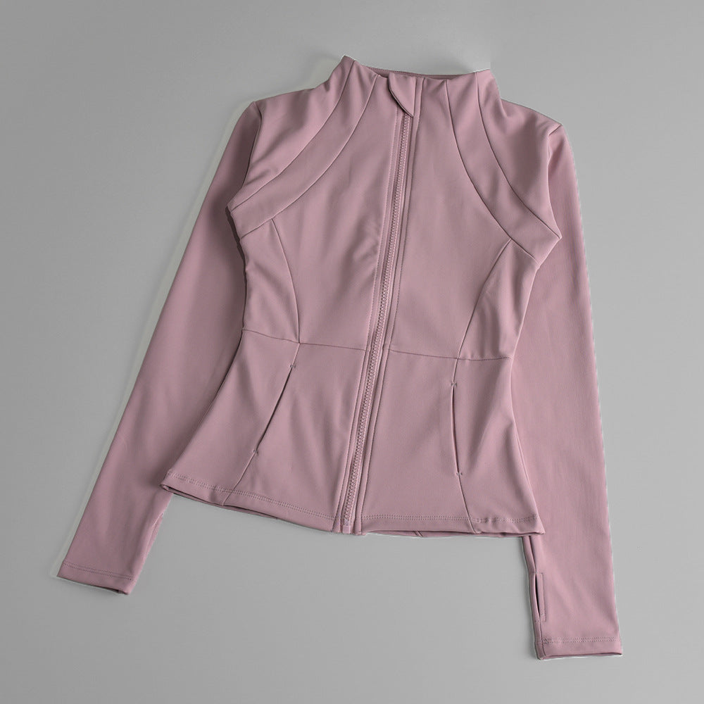 Damen Fitnessjacke Leicht Reißverschluss Sportjacke