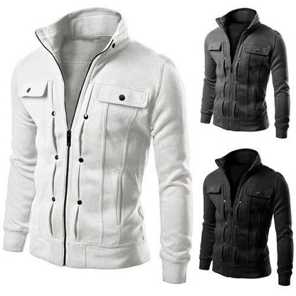 Herren Steppjacke Modern Trendig Schwarz - BerlinGlamour