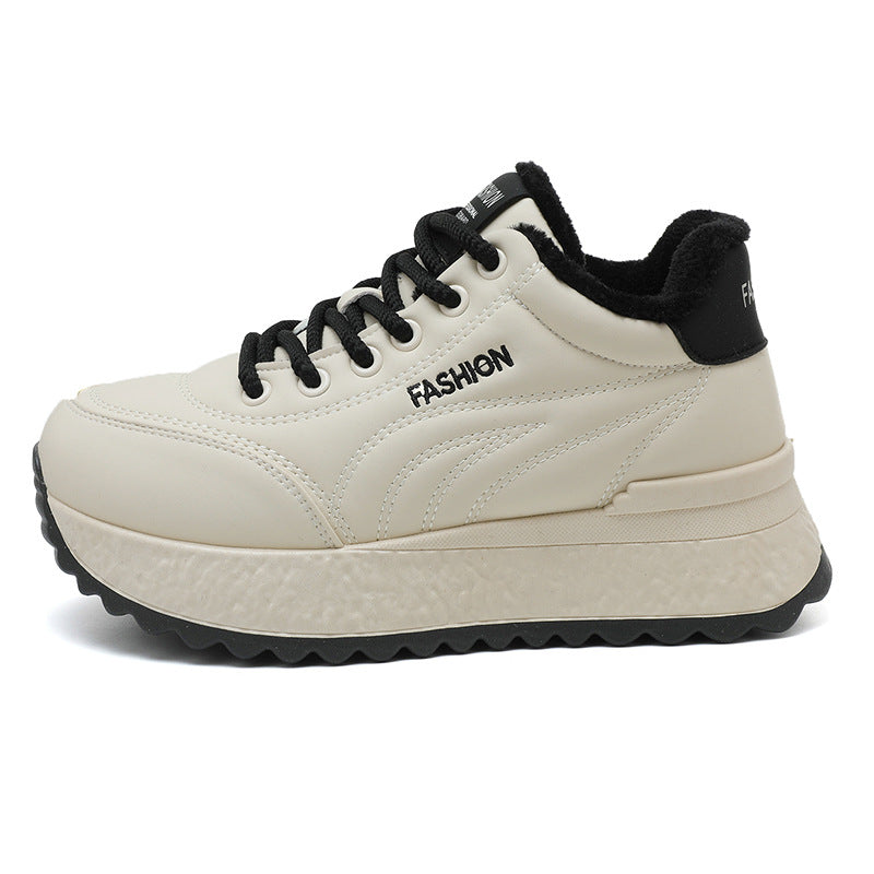 Damen Sneaker Plateau Sportlich Rutschfest mit Weichem Innenfutter