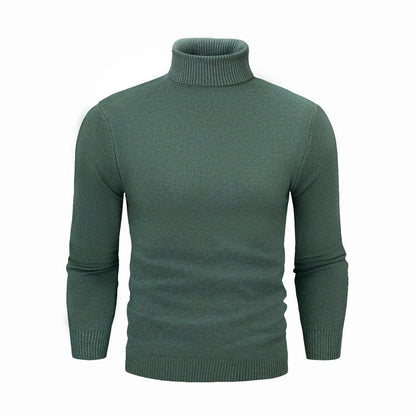 Herren Pullover Merinowolle Rollkragen Elegant Warm