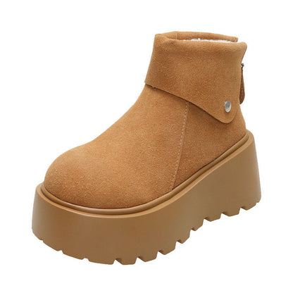 Damen Plateau-Stiefeletten Bequem Modisch Hochzeitsschuhe