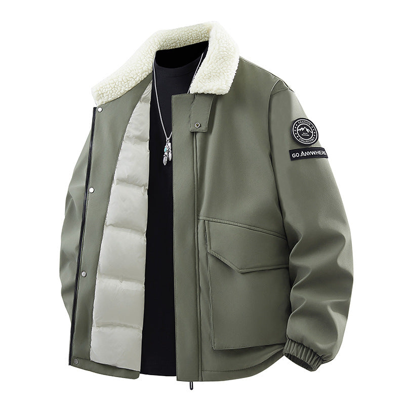 Herren Übergangsjacke Modern Isolierfleece Taschen