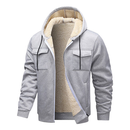 Herren Sweatjacke Weich Innenfutter Warm