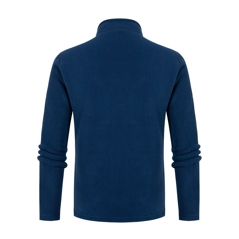 Herren Fleece Pullover Stehkragen Reißverschluss Sportlich Warm