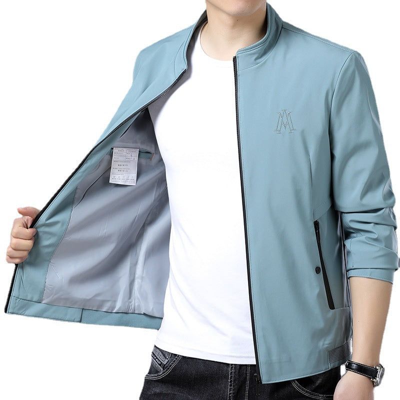Herren Übergangsjacke Moderner Schnitt Elegant Schwarz