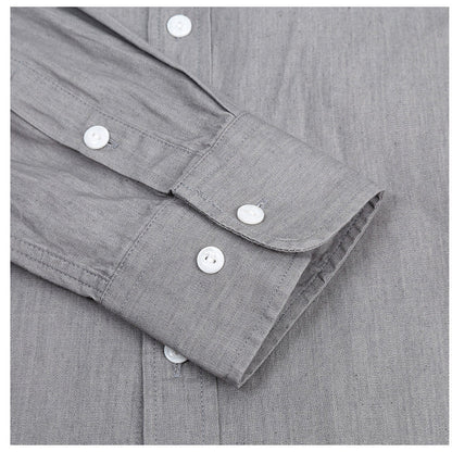 Herren Hemd Denim Blau Modern mit Button Down Kragen