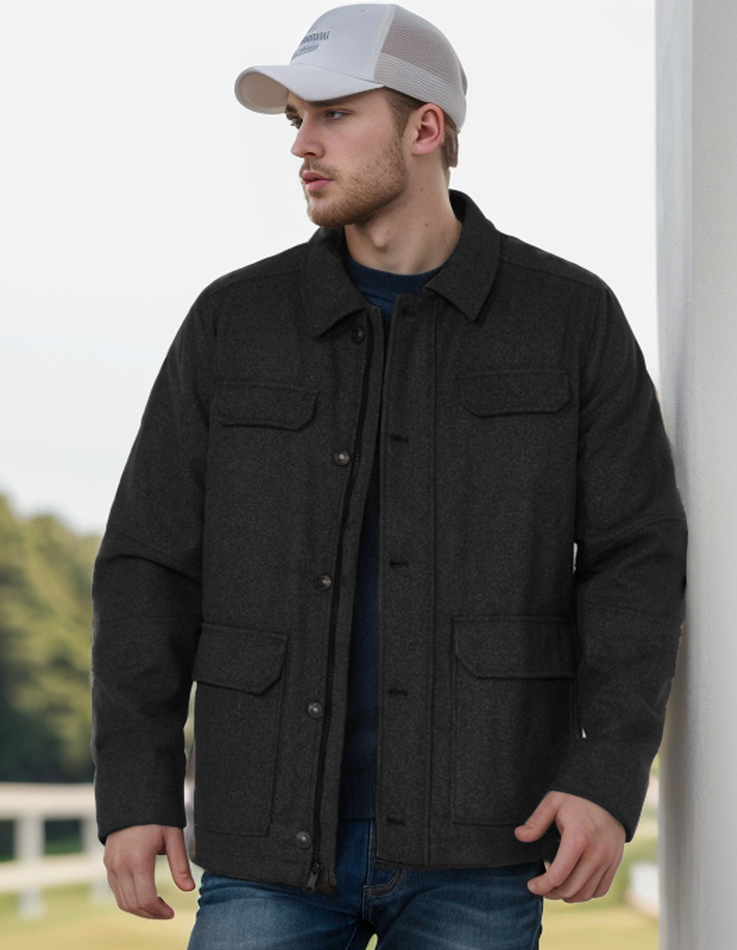 Herren Jacke Modern mit vielen Taschen Berlin Style