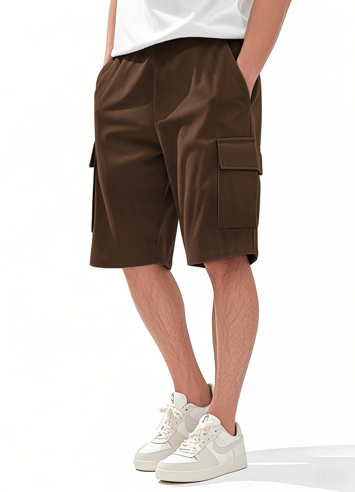 Herren Cargo Shorts Modern Streifen Design Praktisch