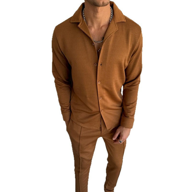 Herren Hemd Langarm Elegantes Strukturiert Modern