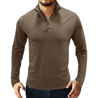 Herren Funktionsshirt mit Kragen und Reißverschluss Sportlich