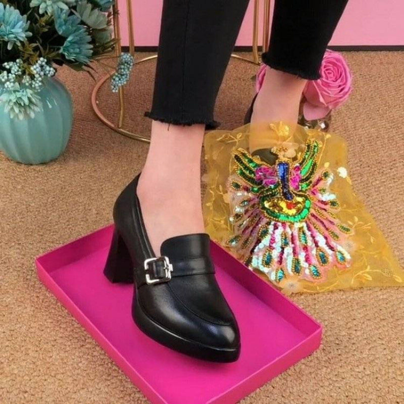 Damen High Heels Schuhe mit Schnallen Elegante Pumps