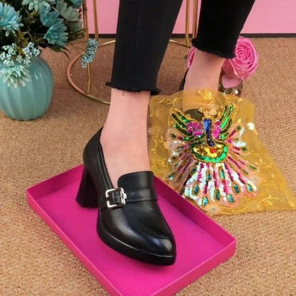 Damen High Heels Schuhe mit Schnallen Elegante Pumps