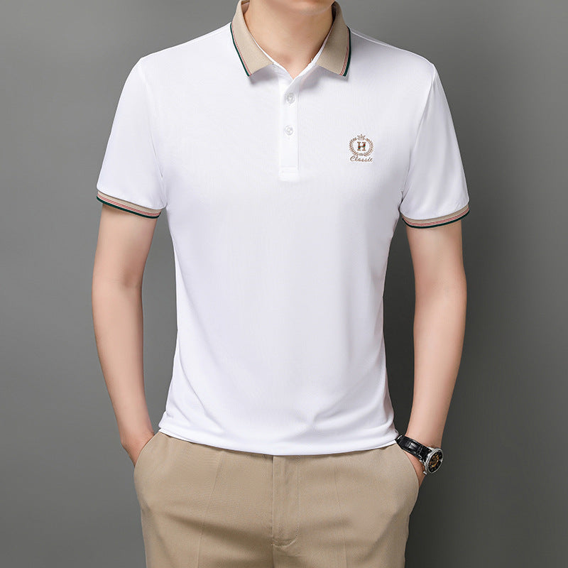 Herren Poloshirt Atmungsaktiv Kontrastkragen Elegant - BerlinGlamour