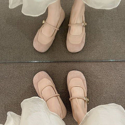 Damen Ballerinas Elegante Schnallen Schuhe Modern