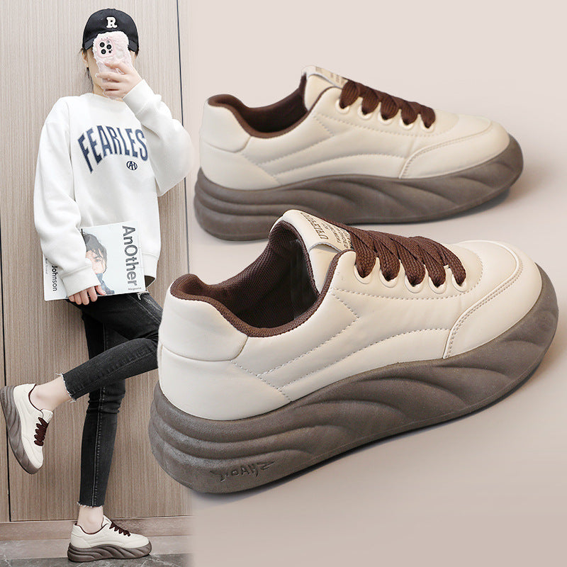 Damen Plateausneakers Hoch Modisch Atmungsaktiv - BerlinGlamour