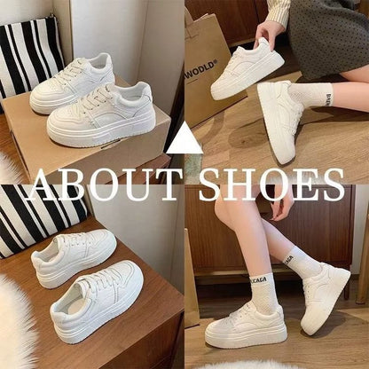 Damen Plattform Sneaker Hoch Bequem Modisch