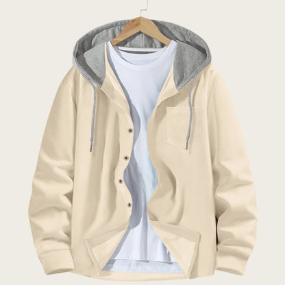 Herren Jacke Leicht Kapuze Taschen Outdoor