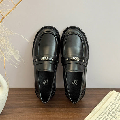 Damen Loafers Elegant Metallic Detail Schuhe Modisch - BerlinGlamour