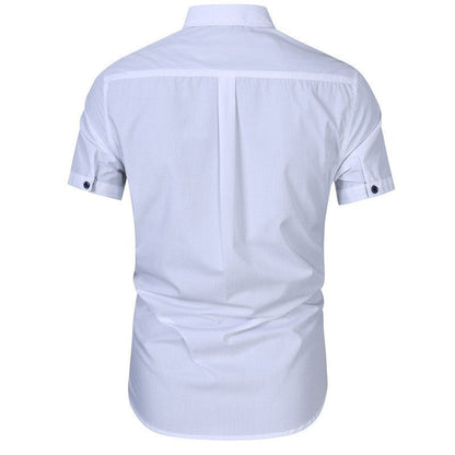 Herren Kurzarmhemd Modern Eleganter Kragen Berlin Stil