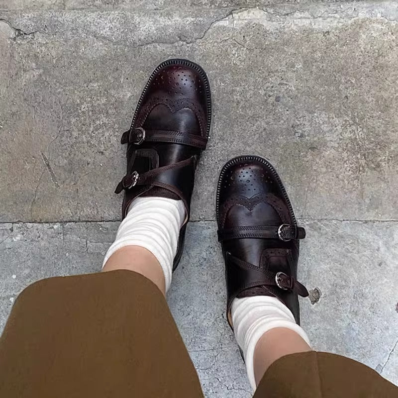 Damen Schnürschuhe Elegante Riemen Schuhe Frauen Schuhe