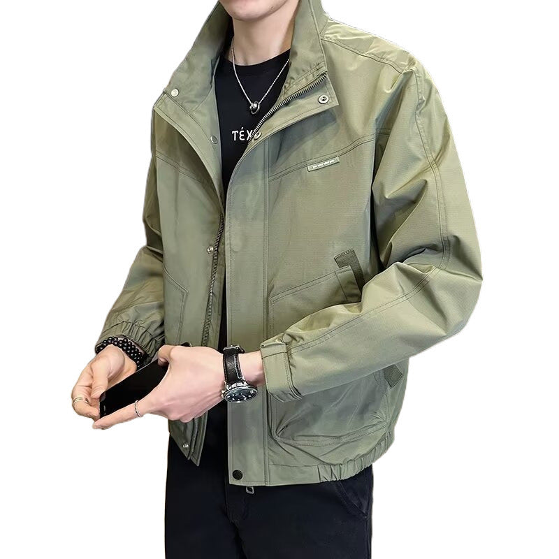 Herren Übergangsjacke Leicht Reißverschluss Stehkragen Modern