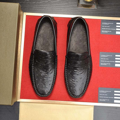 Herren Mokassins Leder Elegant Schuhe Schwarz - BerlinGlamour