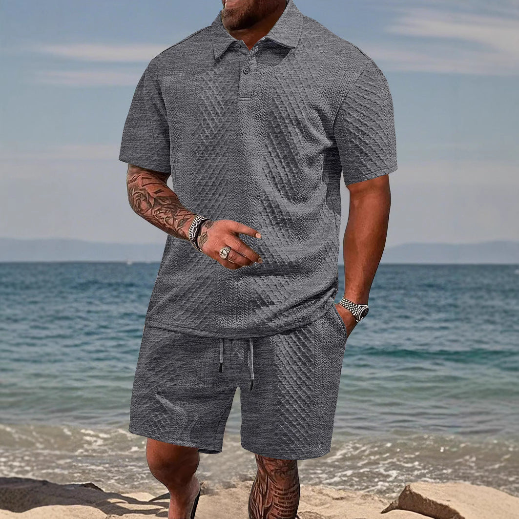 Herren Sportset Polo-Shirt Shorts Modern Sportlich - BerlinGlamour