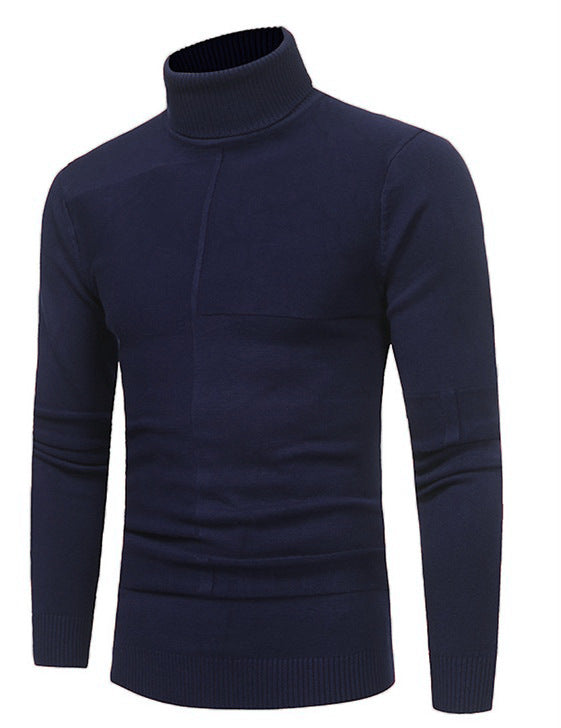 Herren Rollkragenpullover Weich Strick Qualität Made