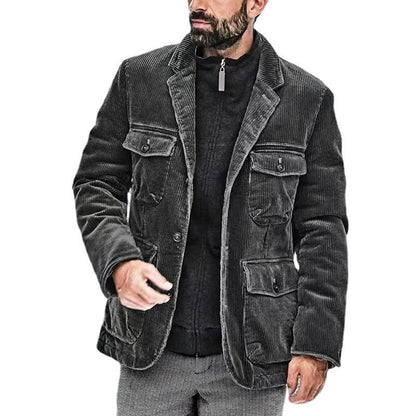 Herren Cordjacke Leicht Mit Taschen Modern Schnitt