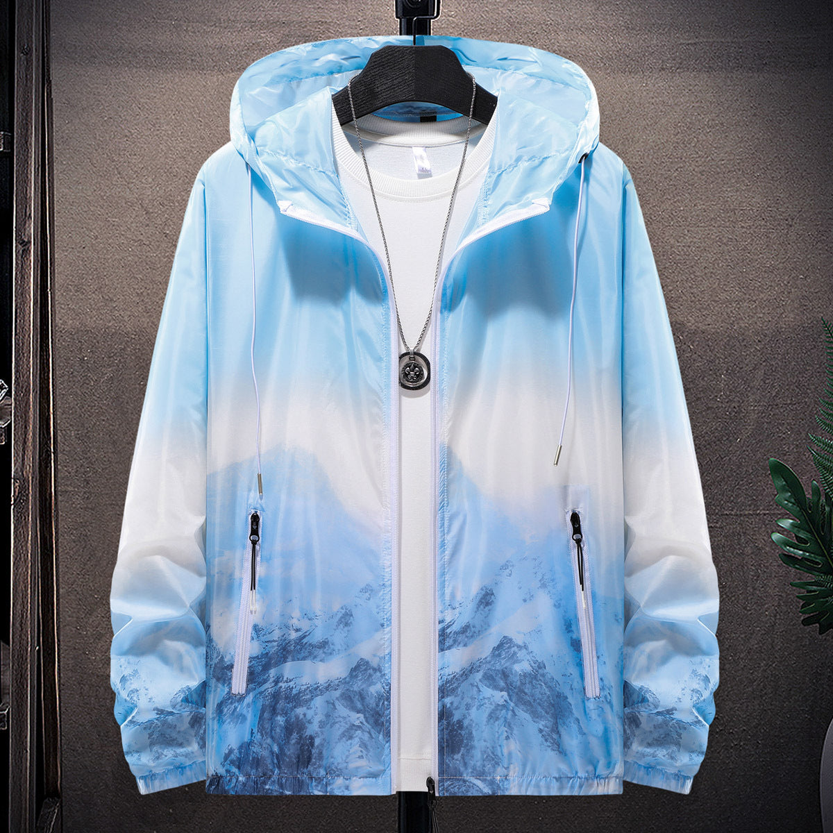 Wasserfeste Herrenjacke Leicht Reflektierend Kapuze Einstellbar - BerlinGlamour