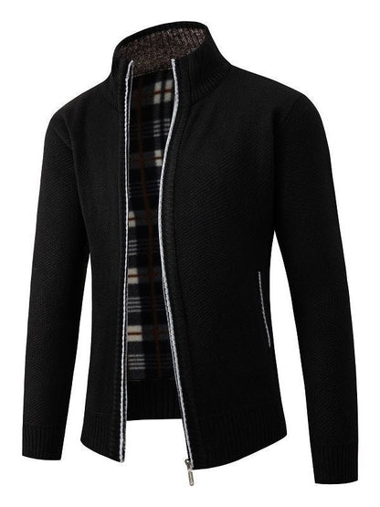 Herren Strickjacke Modern Warm mit Futter