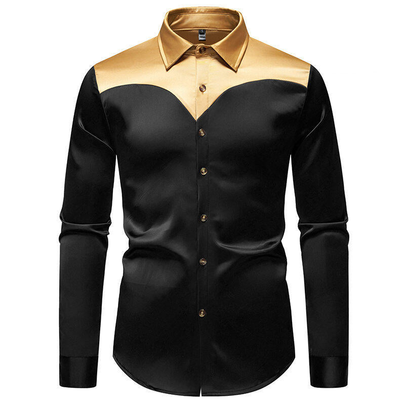 Herren Hemd Elegantes Business Hemd mit Kontrastkragen