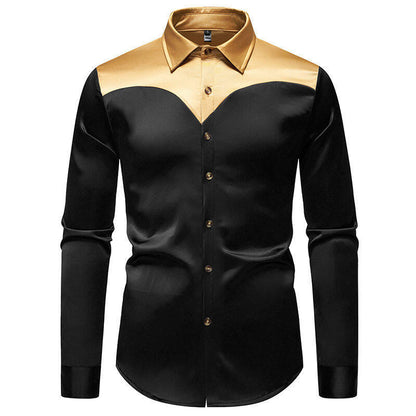 Herren Hemd Elegantes Business Hemd mit Kontrastkragen