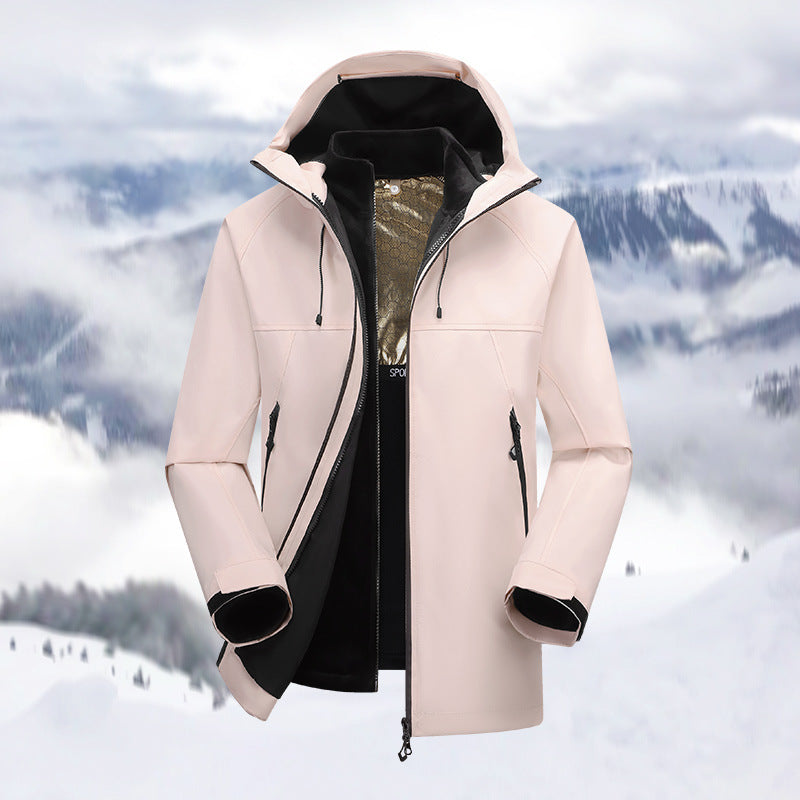Herren Outdoor Jacke Winddicht Wasserabweisend Funktionstasche