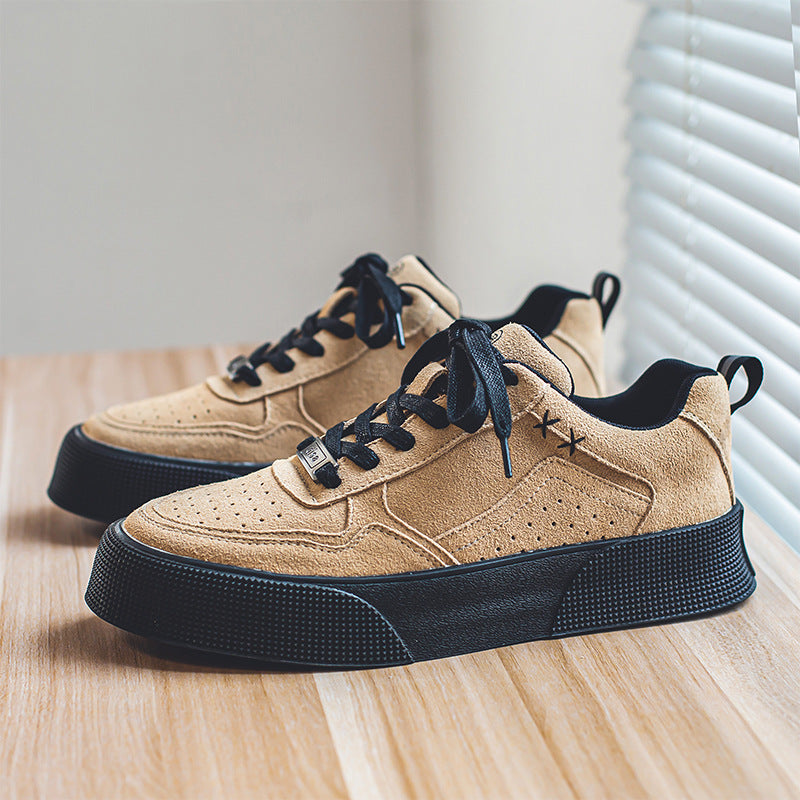 Damen Sneaker Sportlich Velours Leder Schuhe