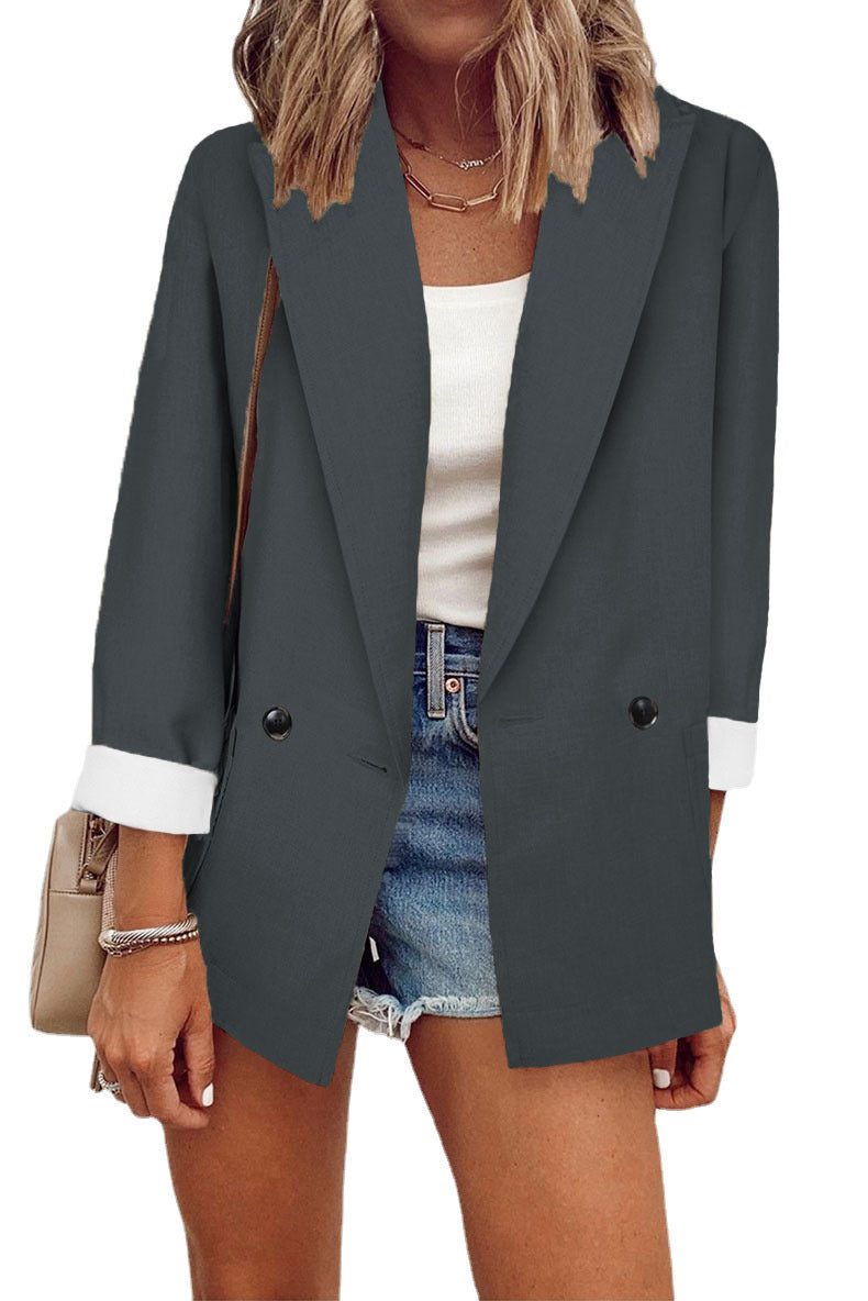 Damen Blazer Oversized Elegant Schlicht Modern