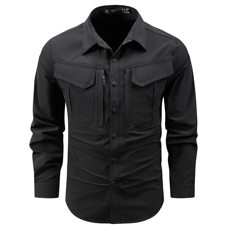 Funktionales Outdoor-Hemd Herren mit Taschen Sportlich