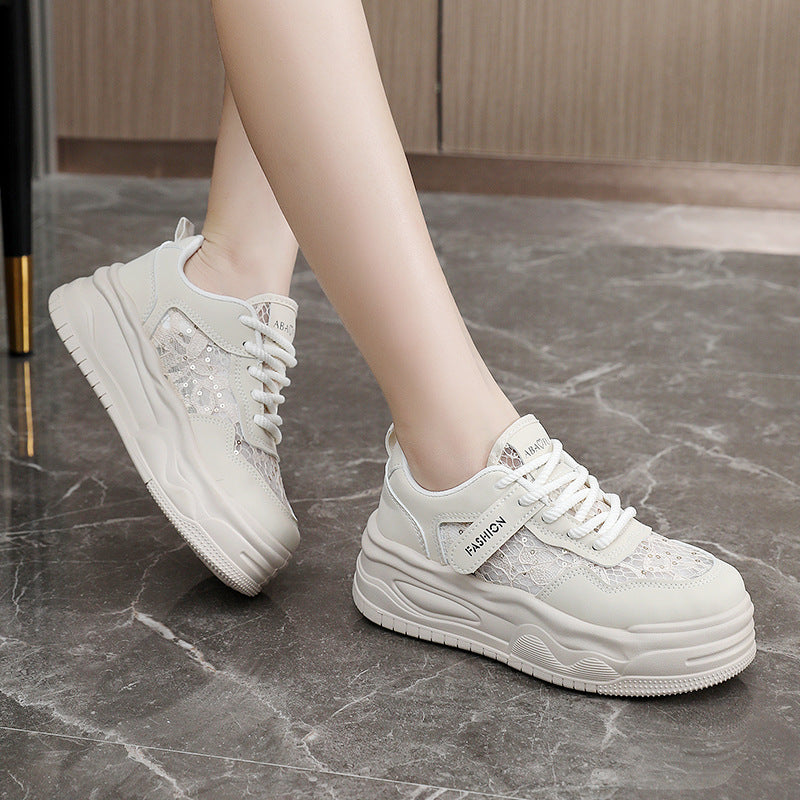 Damen Sneaker Modisch Komfortabel Mit Netzstoff